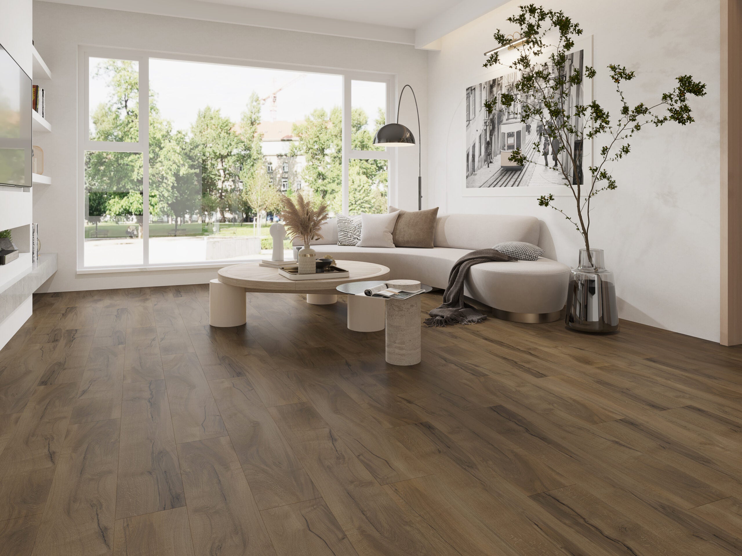 Rustic Walnut Waterproof Luxury Rigid Core (Built-in Underlay) - 5.2(0.3)x187x1220 - SPC012 image 1