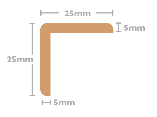 Solid Oak Unfinished L-Shape Nosing 2.4m image 2