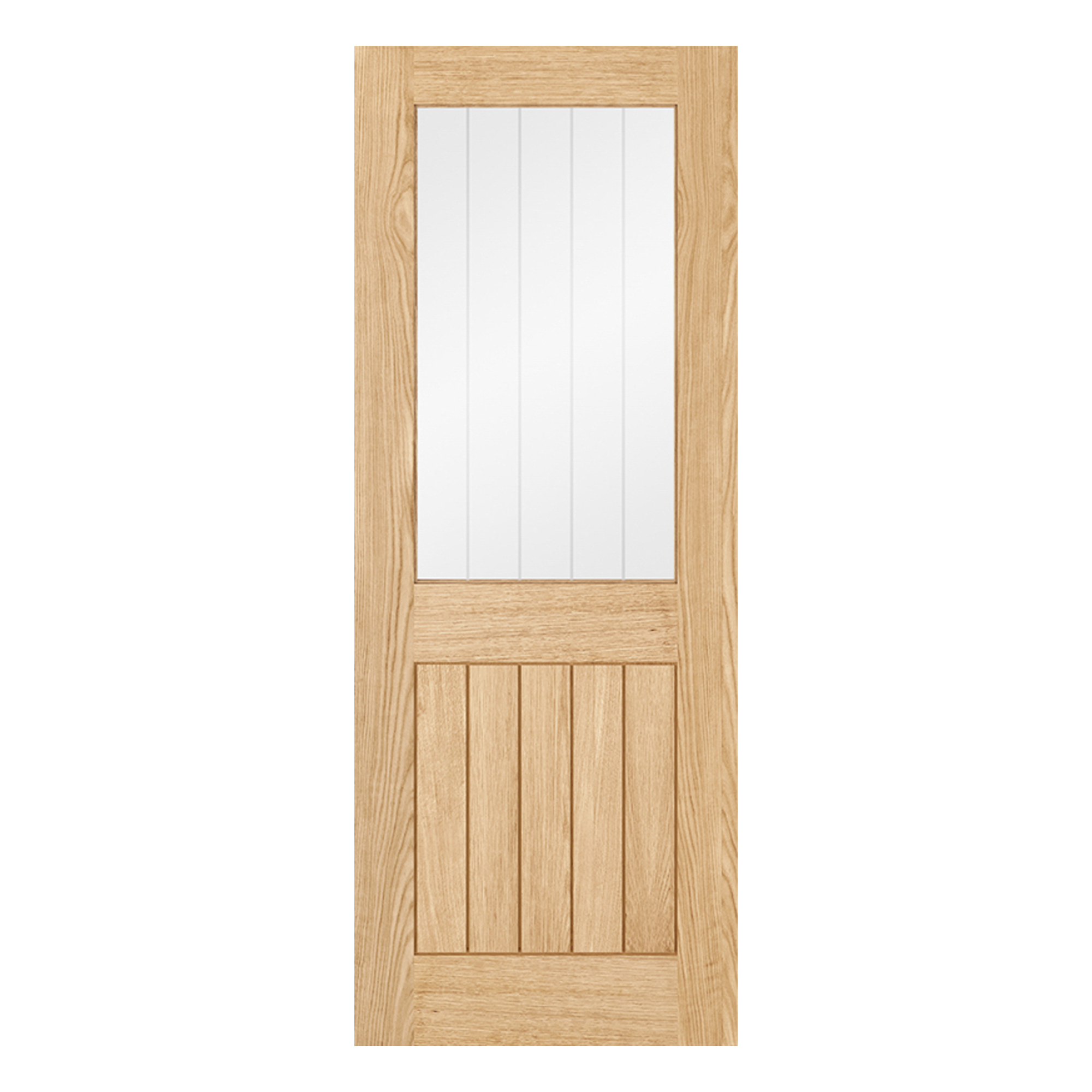 LPD Oak Belize Glazed 1L Unfinished Oak Internal Door - OBELG image 0