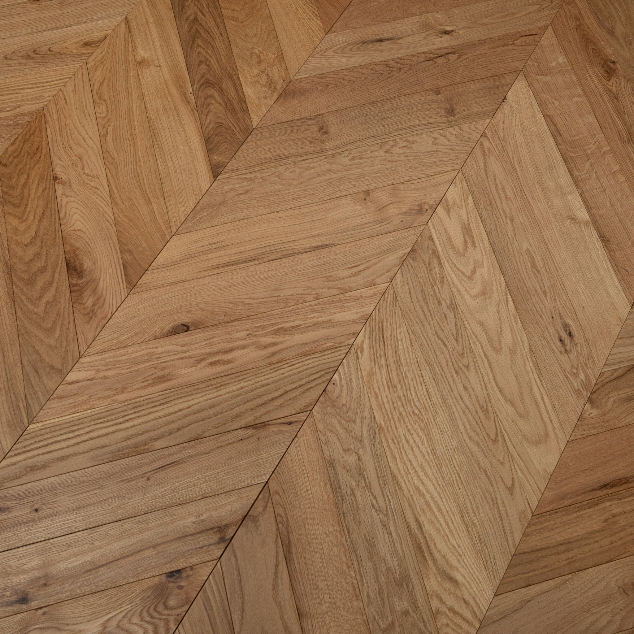 14(3)x90x510mm Chevron Smoked Brushed Oiled Engineered Oak Flooring - 1.836m2