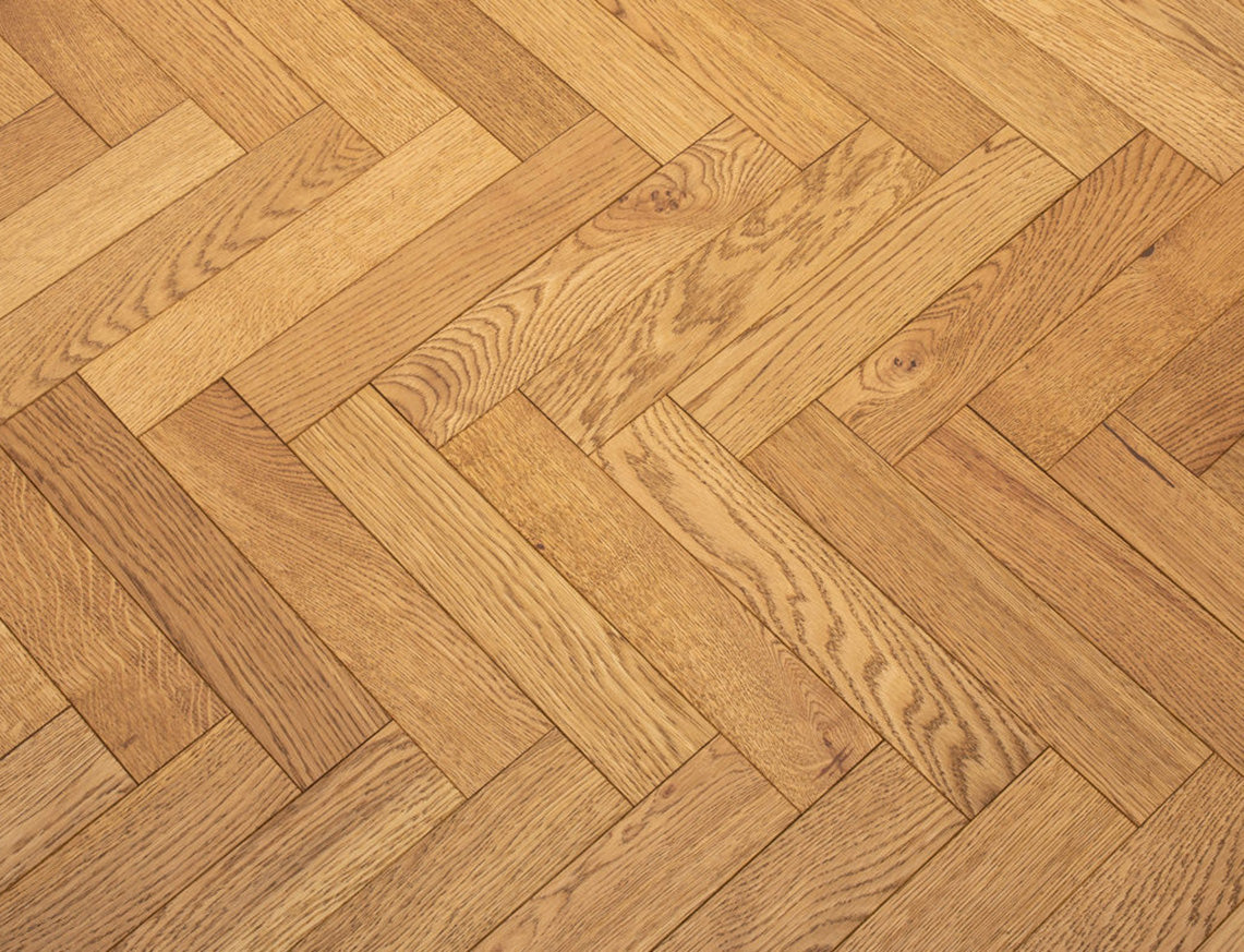 20(6)x80x350 Brushed Golden Oiled Herringbone Engineered Oak Flooring