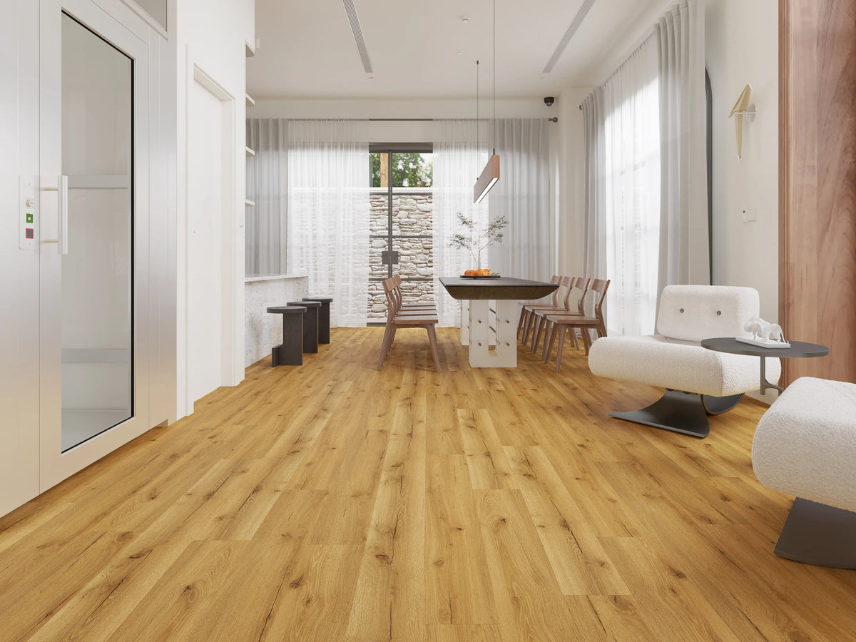 Natural Rustic Waterproof LVT (Built-in Underlay) - 6.5(0.5)x228x1220 - SPCWL52