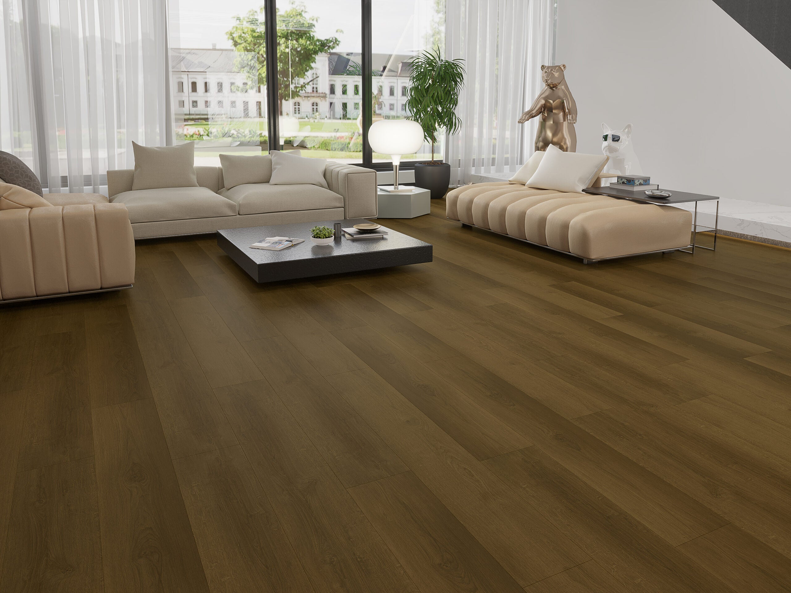 Dark Smoked Waterproof Luxury Rigid Core (Built-in Underlay) - 5.2(0.3)x187x1220 - SPC011 image 1