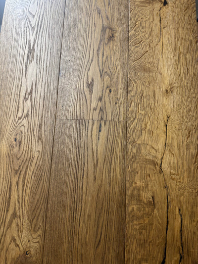 14(3)x220 Smoked Brushed Oiled Rustic Engineered Oak Flooring image 0