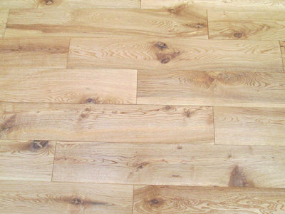 18 x 150 Brushed & Natural Oiled Solid Oak Flooring image 1