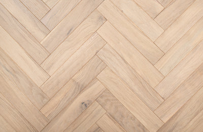 20(5)x70x350 Brushed White Smoked Oiled Herringbone Engineered Oak Flooring