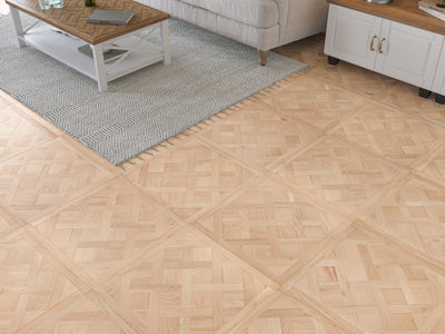 14(3)x600x600 Versailles Panel Brushed Unfinished Engineered Oak Flooring