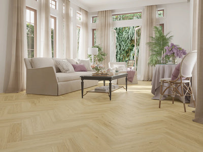Classic Oak Waterproof Herringbone Luxury Rigid Core (Built-in Underlay) - 6.5(0.5)x126x630 - SPC67