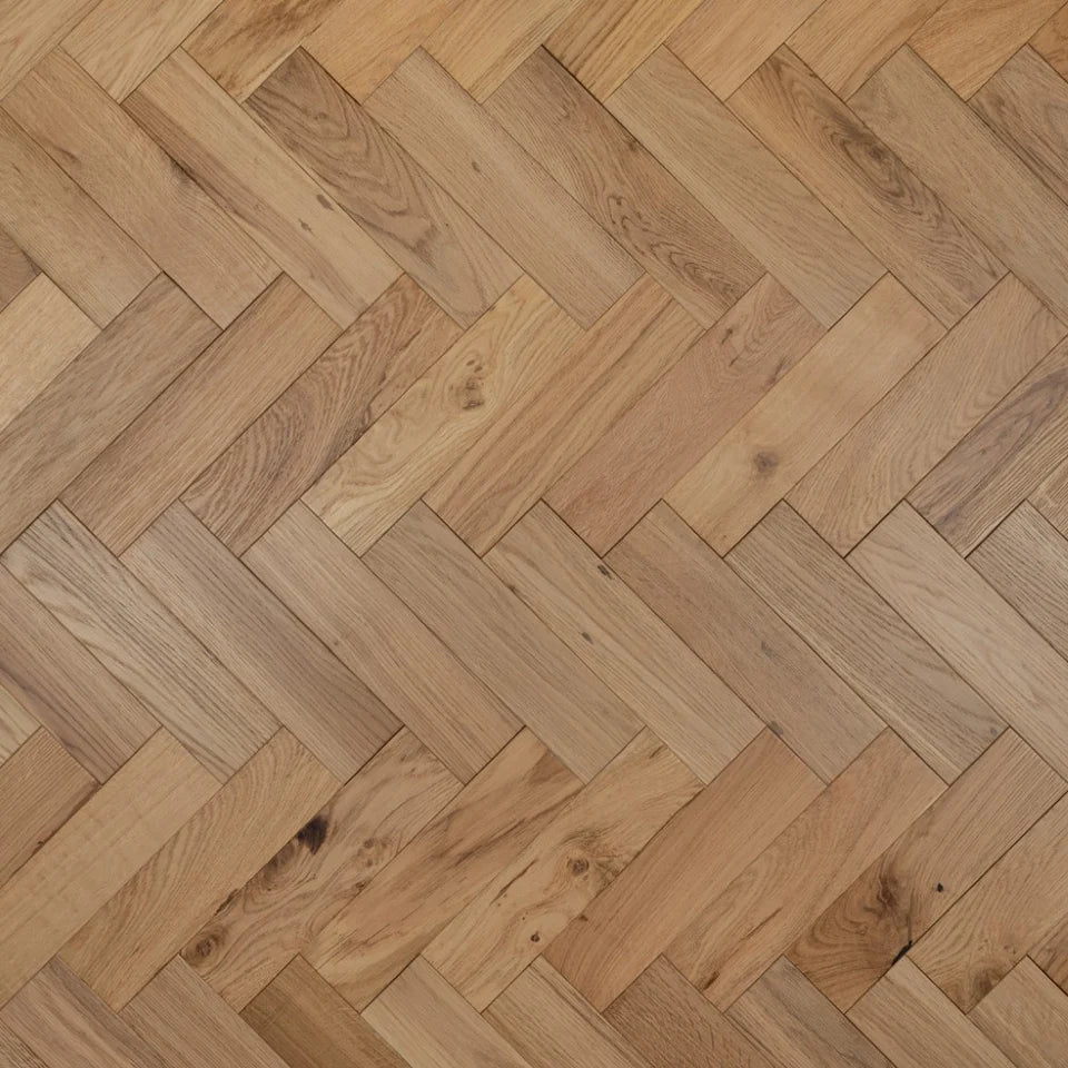 18(3)x80x300 Brushed Lacquered Engineered Oak Herringbone - Box Coverage 1.440m2