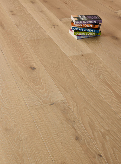 14(3)x190x1900 Brushed Ice White UV Oiled Engineered Oak Flooring M4003
