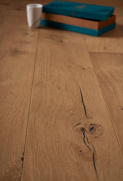 14(3)x220x2200 Brushed Invisible Raw Reactive Stain Sunken Filler Engineered Oak Flooring MAYON220 - Box Coverage 2.094m2