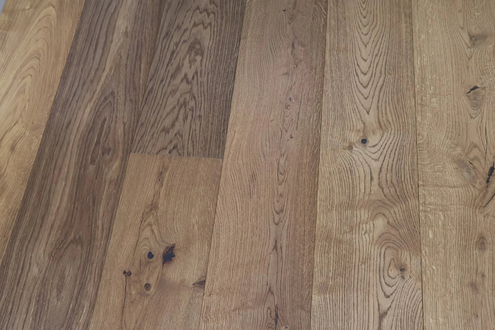 14(3)x220x2200 Smoked Brushed Oiled Rustic Engineered Oak Flooring - 2.904m2
