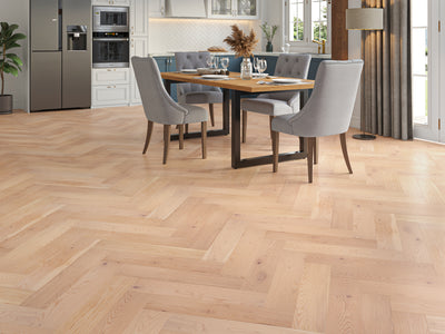 15(4)x125x600 InvisibleOiled Herringbone Engineered Oak Flooring