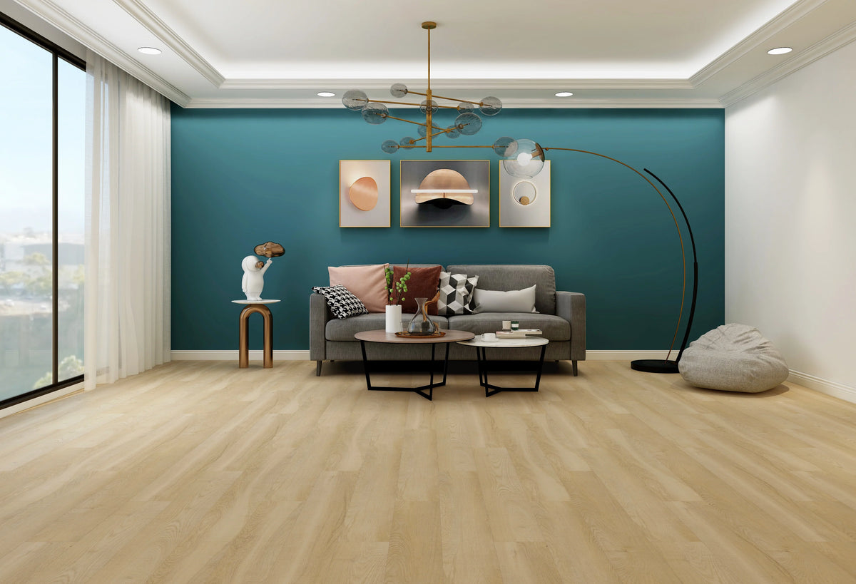 Sawn Effect Light Oak Waterproof LVT (Built-in Underlay) - 6.5(0.5)x228x1800 - SPCWL57
