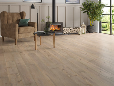 14(3)x190x1900 Brushed Grey Lacquered Engineered Oak Flooring