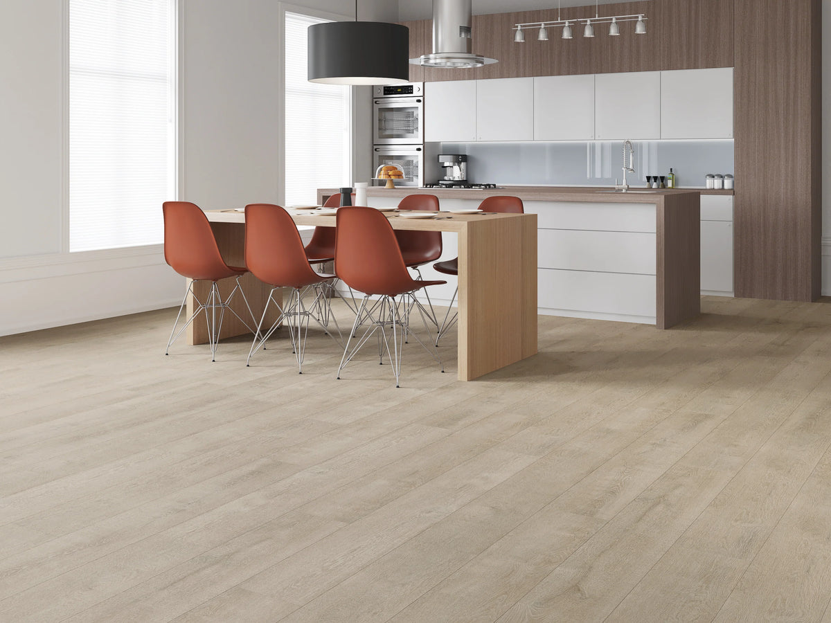 Smoked Grey Waterproof LVT (Built-in Underlay) - 6.5(0.5)x228x1524 - SPCXL35