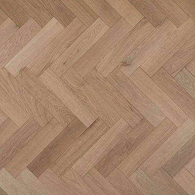 18 x 90 x 300 Unfinished Herringbone Solid Oak Flooring