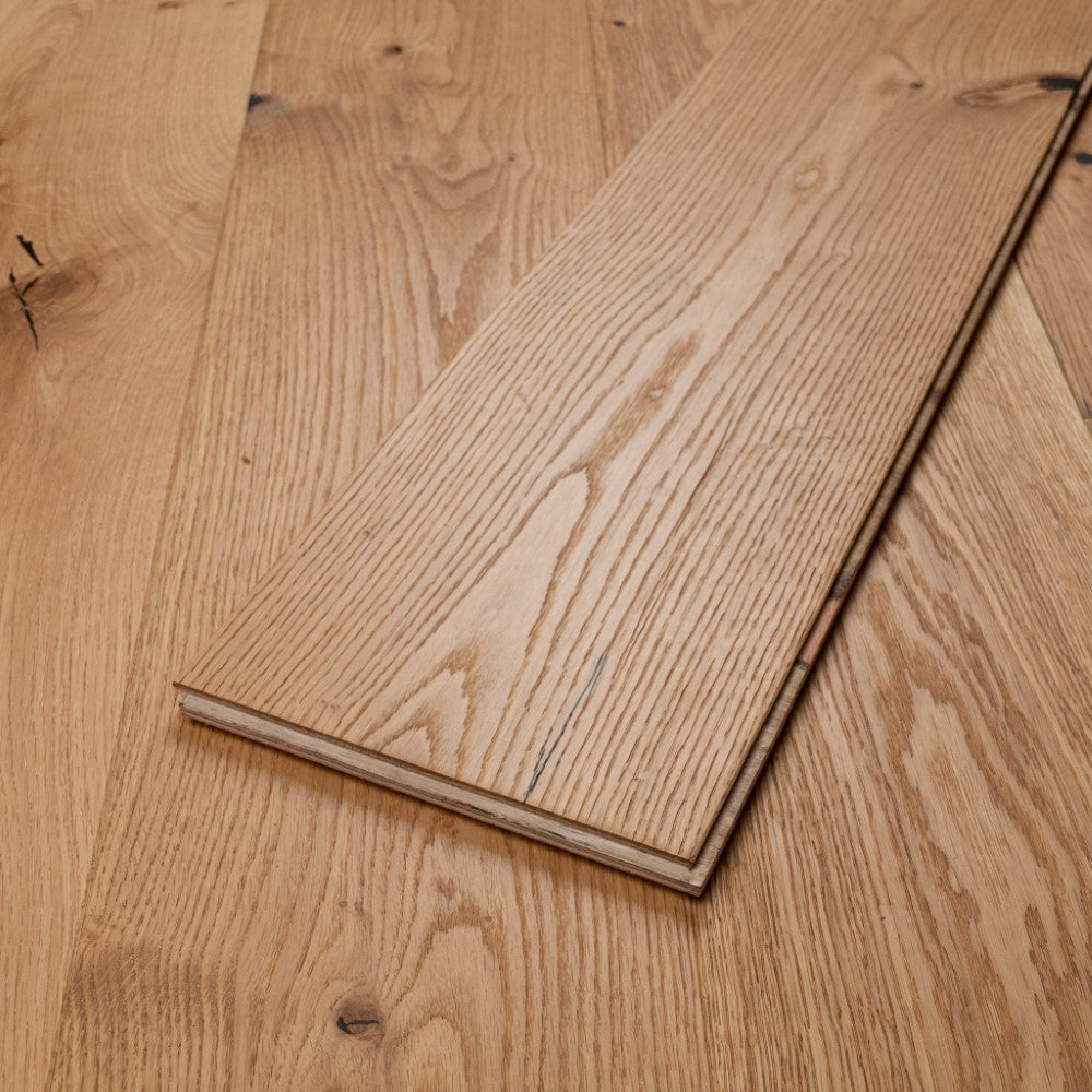 14(3)x220 Brushed & Natural Oiled Rustic Engineered Oak Flooring image 0