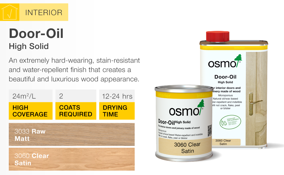 Osmo 1LTR Clear Satin Door Oil