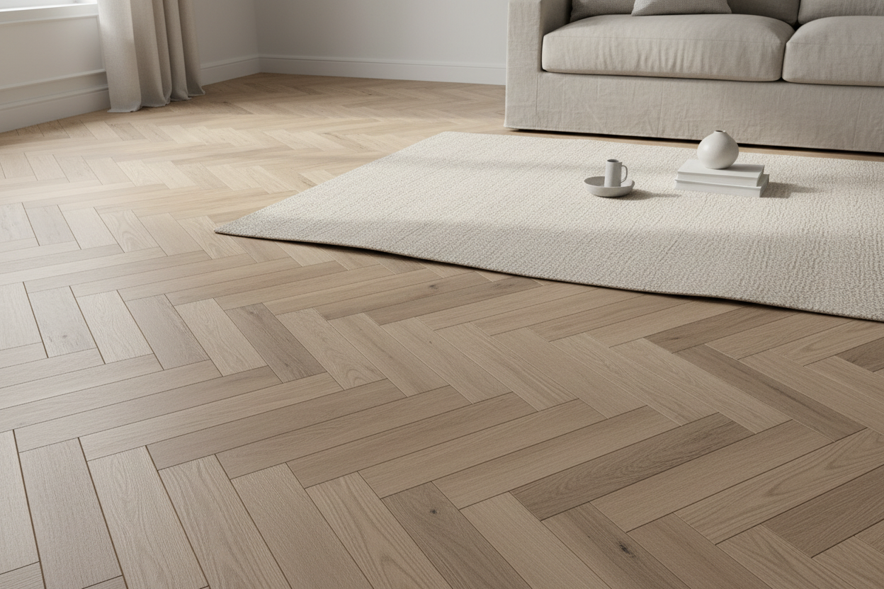 In-Room Herringbone Flooring Shot